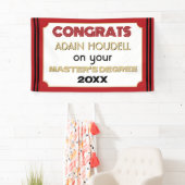修士の学位おめでとう!カスタマイズ 横断幕 (インサイチュ)