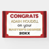 修士の学位おめでとう!カスタマイズ 横断幕 (横)