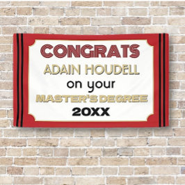 修士の学位おめでとう!カスタマイズ 横断幕