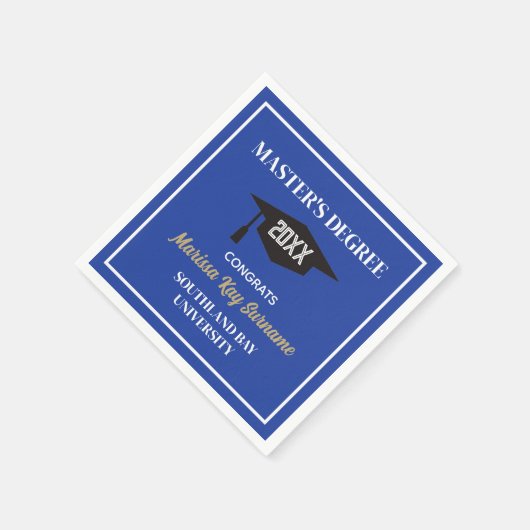 修士の学位おめでとう!カスタムグラードナプキンス スタンダードカクテルナプキン (角)