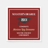 修士の学位おめでとう!カスタムグラードナプキンス スタンダードカクテルナプキン (正面)