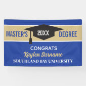 修士の学位おめでとう!カスタム 横断幕 (横)