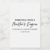 修士の学位の授与とよく組み合う ワインラベル (シングルラベル)