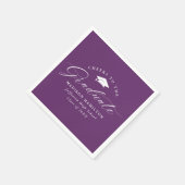 修士エレガントに紫の応援を脚本 スタンダードカクテルナプキン (角)