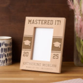 修士パーソナライズされた学位の卒業 レーザー彫刻フレーム (左)