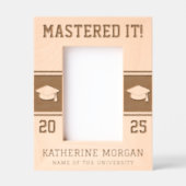 修士パーソナライズされた学位の卒業 レーザー彫刻フレーム (正面)