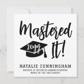 修士パーソナライズされた学位卒業をマスター (正面)