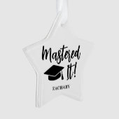 修士パーソナライズされた学位卒業をマスター オーナメント (正面)