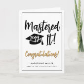 修士パーソナライズされた学位卒業をマスター カード (正面)