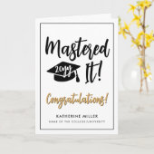 修士パーソナライズされた学位卒業をマスター カード (黄色い花)