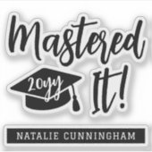 修士パーソナライズされた学位卒業をマスター シール (正面)