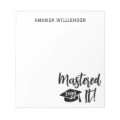 修士パーソナライズされた学位卒業をマスター ノートパッド (正面)