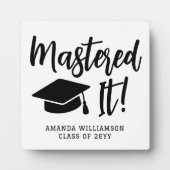 修士パーソナライズされた学位卒業をマスター フォトプラーク (正面)