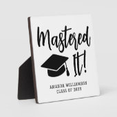 修士パーソナライズされた学位卒業をマスター フォトプラーク (正面)