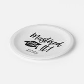 修士パーソナライズされた学位卒業をマスター ペーパープレート (アングル)