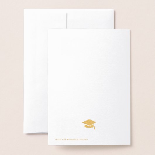修士パーソナライズされた学位卒業をマスター 箔カード (裏面封筒付き)
