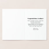 修士パーソナライズされた学位卒業をマスター 箔カード (内部)