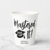 修士パーソナライズされた学位卒業をマスター 紙コップ (正面)