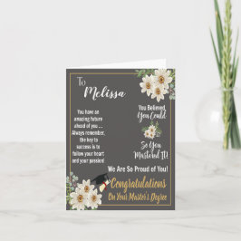 修士パーソナライズされた学位 カード