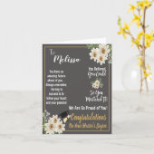 修士パーソナライズされた学位 カード (黄色い花)