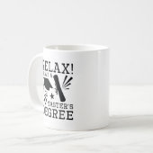 修士リラックスの学位 コーヒーマグカップ (正面左)
