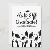 修士博士学士号グラッド写真 招待状 (正面)