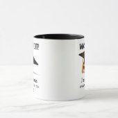 修士号の卒業がマスター マグカップ (中央)