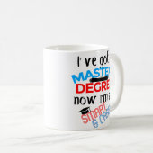修士号の卒業のおもしろいなコーヒー・マグMSW MBA コーヒーマグカップ (正面右)