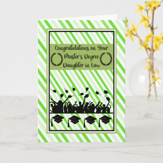 修士号の娘おめでとう カード (黄色い花)