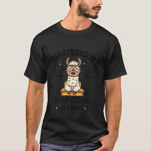 修士号をマスターしたリラックスしたラマ卒業生 マスター学位 G Tシャツ (正面)