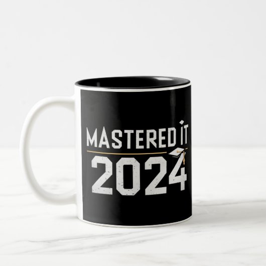修士号をマスターした 2024 修士号 ツートーンマグカップ (左)