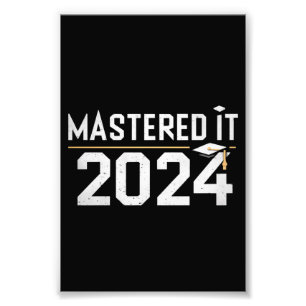 修士号をマスターした 2024 修士号  フォトプリント           