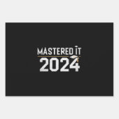 修士号をマスターした 2024 修士号  ラッピングペーパーシート (正面)