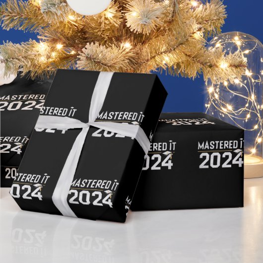 修士号をマスターした 2024 修士号 ラッピングペーパー (クリスマス)