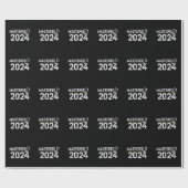 修士号をマスターした 2024 修士号 ラッピングペーパー (フラット)