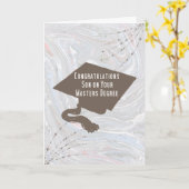 修士号を受け取っている息子のためのカード カード (黄色い花)