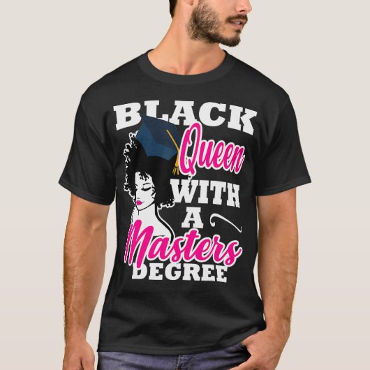 修士号を持つブラック・クイーン Tシャツ (正面)