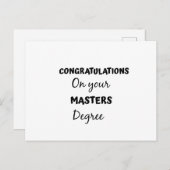 修士号を祝う ポストカード (正面/裏面)
