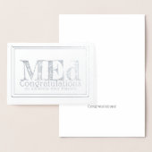 修士号シルバーおめでとう 箔カード (ディスプレー)