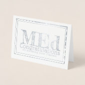 修士号シルバーおめでとう 箔カード (正面)