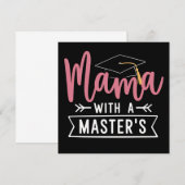修士号ママ MBA 修士課程卒業 招待状 (正面/裏面)