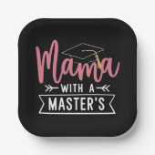 修士号ママ MBA 修士課程 卒業 ペーパープレート (正面)