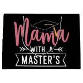 修士号ママ MBA 修士課程 卒業 ラージペーパーバッグ (正面)