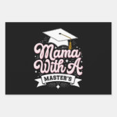 修士号付きママ ラッピングペーパーシート (正面)