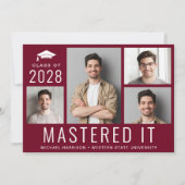 修士号写真ブルゴーニュ卒業パーティー 招待状 (正面)