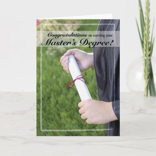 修士号卒業おめでとう カード (正面)