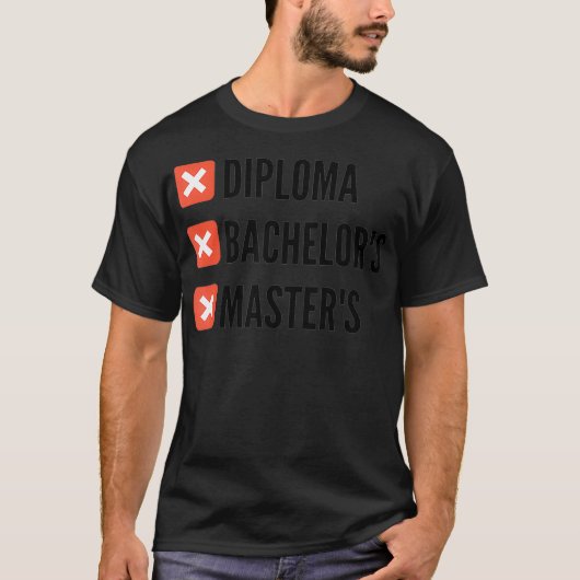 修士号卒業シャツ Tシャツ (正面)