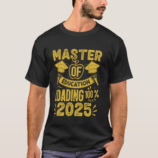 修士号取得ロード中 100 2025 修士課程 Tシャツ (正面)