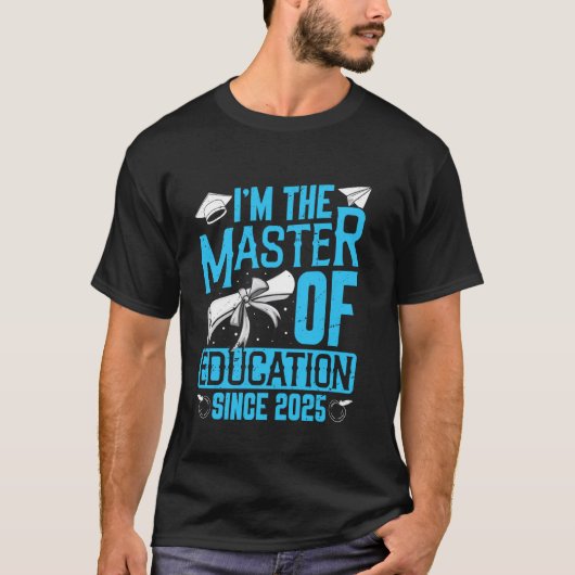 修士号取得 2025年 修士課程の先生 Tシャツ (正面)