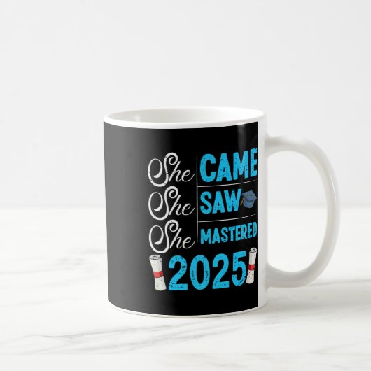 修士号2025年来女子Prをマスター見た コーヒーマグカップ (右)